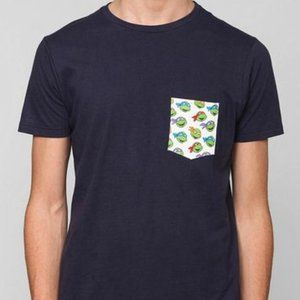 Junk Food Black T-shirt Ninja Turtle Pocket XL